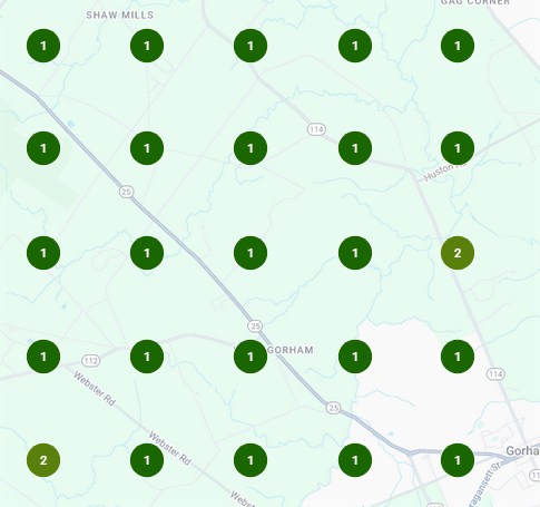 google maps 3 pack domination geo grid results maine