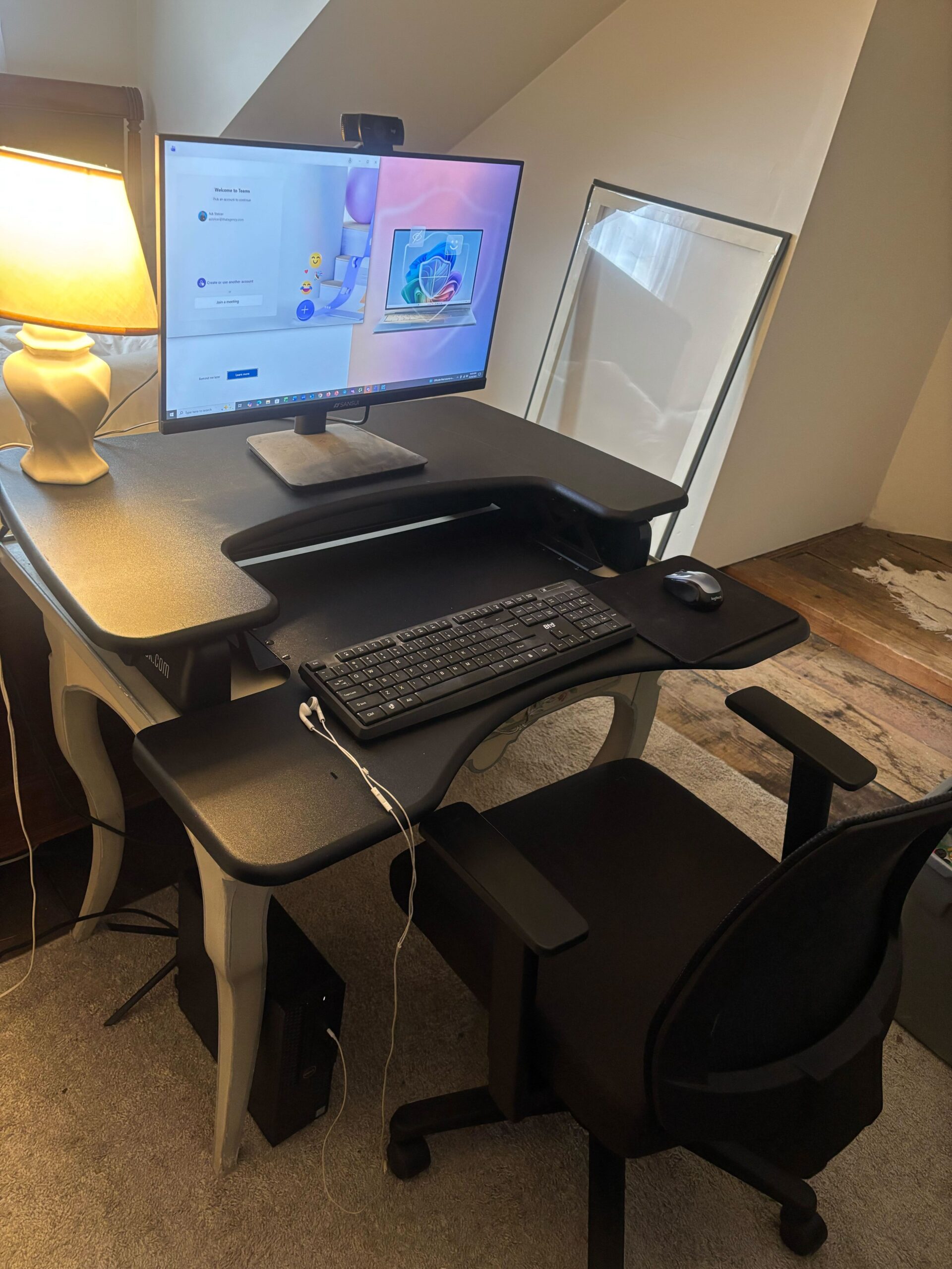 Professional SEO workspace with dual monitors at Southern Maine SEO farmhouse office in Standish